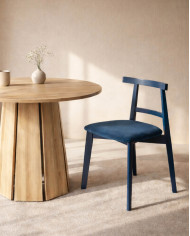 Krzesło KT71, tapicerowane siedzisko, drewniane oparcie, stelaż bukowy, DREW-MARK
