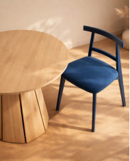 Krzesło KT71, tapicerowane siedzisko, drewniane oparcie, stelaż bukowy, DREW-MARK