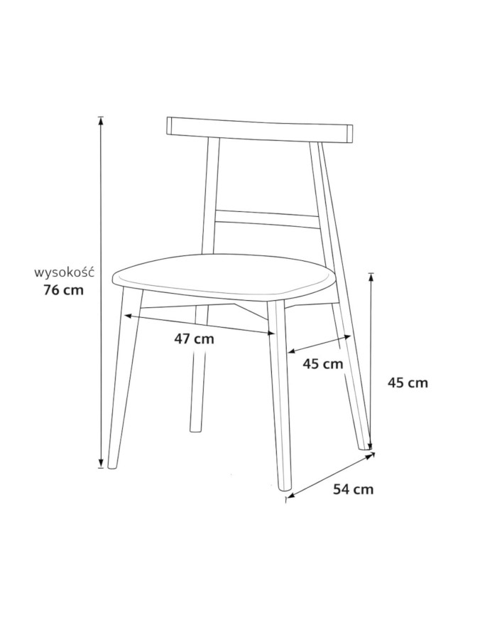 Krzesło KT71, tapicerowane siedzisko, drewniane oparcie, stelaż bukowy, DREW-MARK