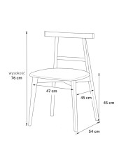 Krzesło KT71, tapicerowane siedzisko, drewniane oparcie, stelaż bukowy, DREW-MARK