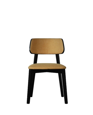 Krzesło KT63/C, tapicerowane siedzisko i oparcie, stelaż bukowy, DREW-MARK