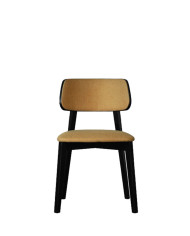 Krzesło KT63/C, tapicerowane siedzisko i oparcie, stelaż bukowy, DREW-MARK