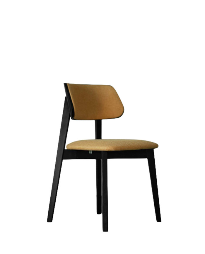 Krzesło KT63/C, tapicerowane siedzisko i oparcie, stelaż bukowy, DREW-MARK