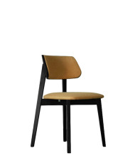 Krzesło KT63/C, tapicerowane siedzisko i oparcie, stelaż bukowy, DREW-MARK