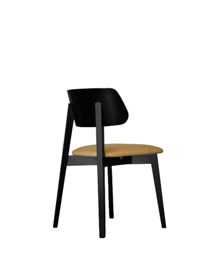 Krzesło KT63/C, tapicerowane siedzisko i oparcie, stelaż bukowy, DREW-MARK