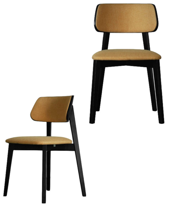 Krzesło KT63/C, tapicerowane siedzisko i oparcie, stelaż bukowy, DREW-MARK