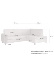 Super Cena! Narożnik Floryda, funkcja spania, pojemnik, Antex