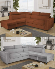 Narożnik Dorian, funkcja spania, pojemnik, regulowane zagłówki, Antex