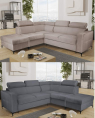 Super Cena! Narożnik Dorian, funkcja spania, pojemnik, regulowane zagłówki, Antex