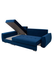 Super cena! Narożnik Furla, funkcja spania, pojemnik, tkanina Riviera 81, lewostronny, Antex