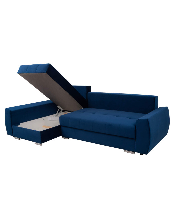 Super cena! Narożnik Furla, funkcja spania, pojemnik, tkanina Riviera 81, lewostronny, Antex