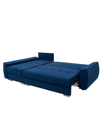 Super cena! Narożnik Furla, funkcja spania, pojemnik, tkanina Riviera 81, lewostronny, Antex