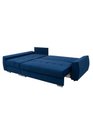 Super cena! Narożnik Furla, funkcja spania, pojemnik, tkanina Riviera 81, lewostronny, Antex