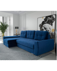 Super cena! Narożnik Furla, funkcja spania, pojemnik, tkanina Riviera 81, lewostronny, Antex