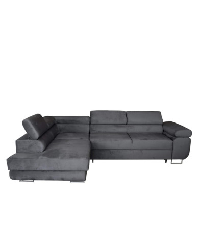 Super Cena! Narożnik Malibu, funkcja spania, pojemnik, regulowane zagłówki, lewostronny, Monolith 85, Antex