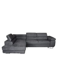 Super Cena! Narożnik Malibu, funkcja spania, pojemnik, regulowane zagłówki, lewostronny, Monolith 85, Antex