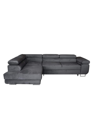 Super Cena! Narożnik Malibu, funkcja spania, pojemnik, regulowane zagłówki, lewostronny, Monolith 85, Antex