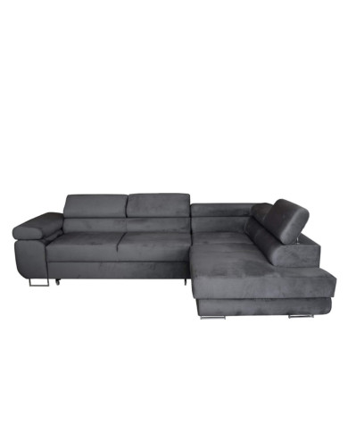 Super Cena! Narożnik Malibu, funkcja spania, pojemnik, regulowane zagłówki, prawostronny, Monolith 85, Antex