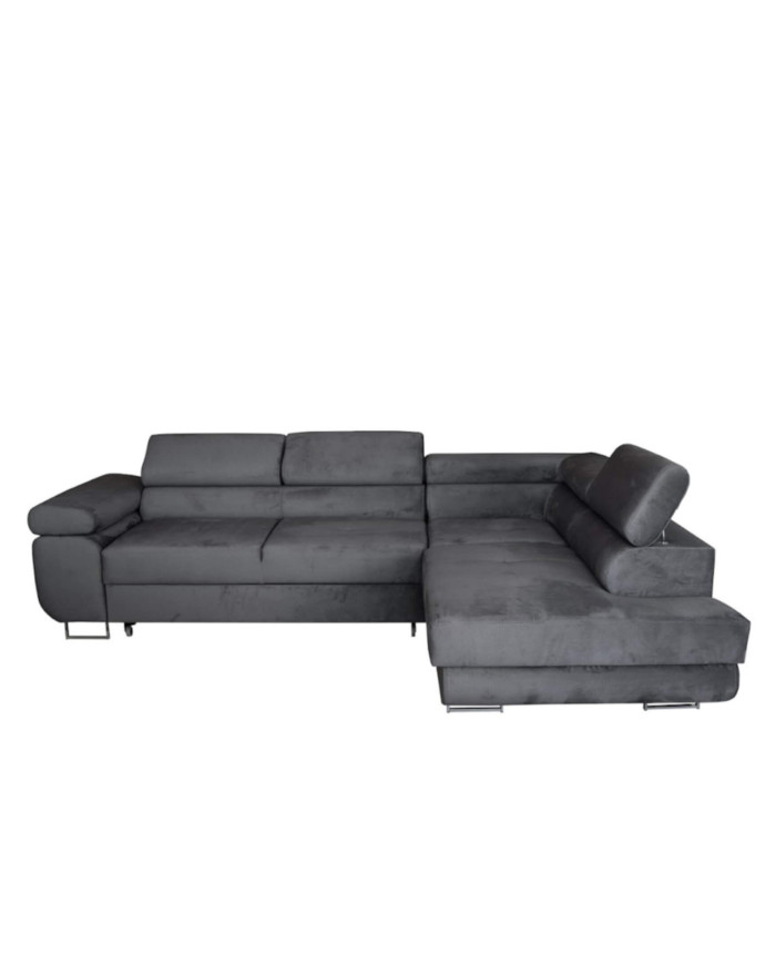 Super Cena! Narożnik Malibu, funkcja spania, pojemnik, regulowane zagłówki, prawostronny, Monolith 85, Antex