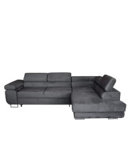 Super Cena! Narożnik Malibu, funkcja spania, pojemnik, regulowane zagłówki, prawostronny, Monolith 85, Antex