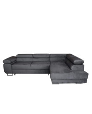 Super Cena! Narożnik Malibu, funkcja spania, pojemnik, regulowane zagłówki, prawostronny, Monolith 85, Antex