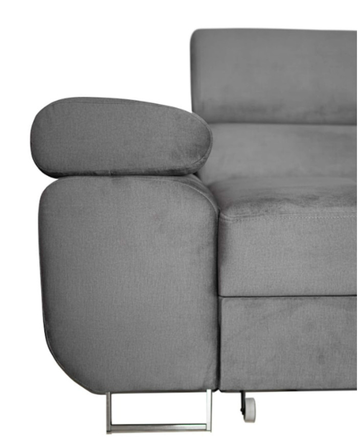 Super Cena! Narożnik Malibu, funkcja spania, pojemnik, regulowane zagłówki, prawostronny, Monolith 85, Antex