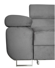 Super Cena! Narożnik Malibu, funkcja spania, pojemnik, regulowane zagłówki, prawostronny, Monolith 85, Antex