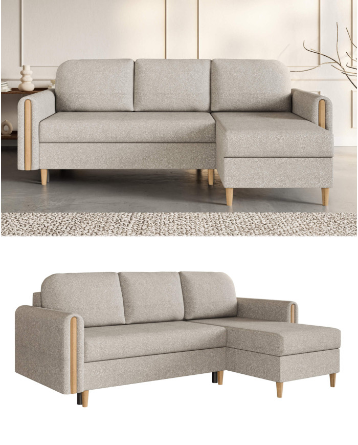 Narożnik Lagos, funkcja spania, pojemnik, Antex