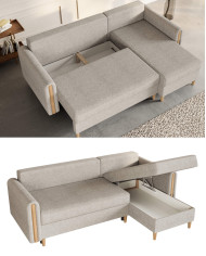 Narożnik Lagos, funkcja spania, pojemnik, Antex