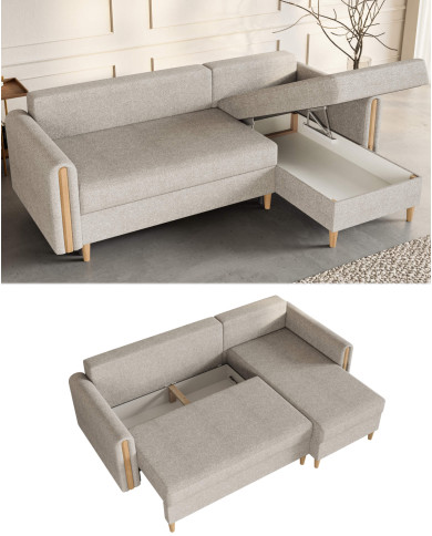 Narożnik Lagos, funkcja spania, pojemnik, Antex