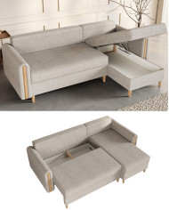 Narożnik Lagos, funkcja spania, pojemnik, Antex