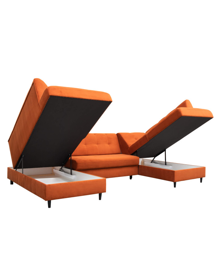 Narożnik Latte, funkcja spania, pojemniki, Antex