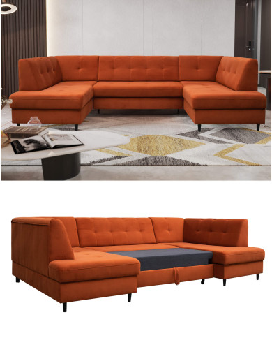 Narożnik Latte, funkcja spania, pojemniki, Antex