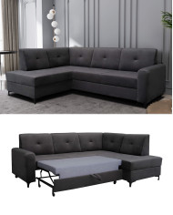 Narożnik Scandi, funkcja spania, pojemnik, Antex