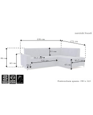 Narożnik Scandi, funkcja spania, pojemnik, Antex