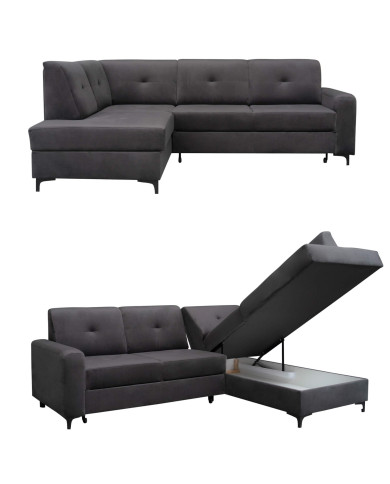 Narożnik Scandi, funkcja spania, pojemnik, Antex