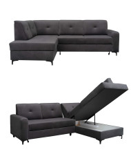 Narożnik Scandi, funkcja spania, pojemnik, Antex