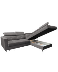 Narożnik Tokyo, funkcja spania, pojemnik, regulowane zagłówki, Antex