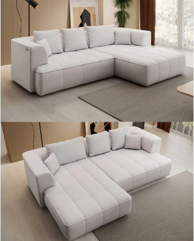 Narożnik Albio S, elektrycznie wysuwane siedzisko, Wersal