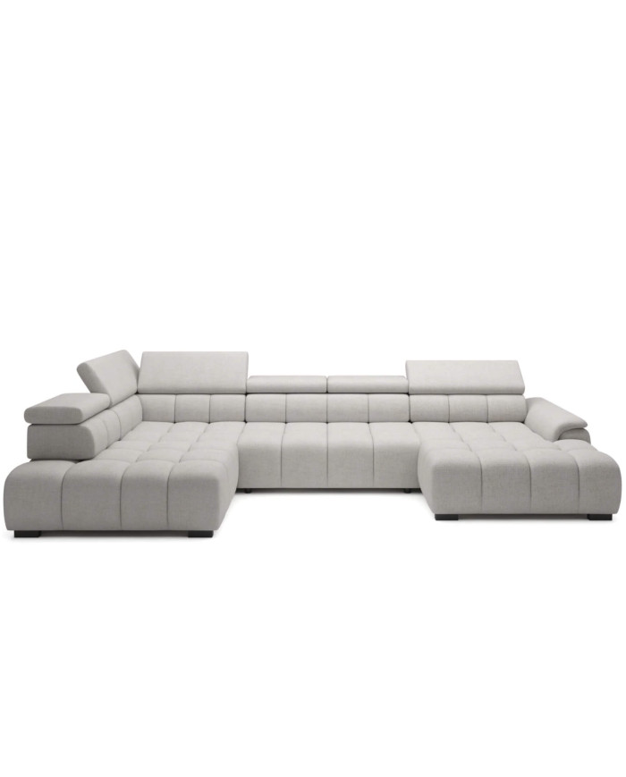 Narożnik Alvin XL, elektrycznie wysuwane siedzisko, przestawne oparcie, regulowane zagłówki,  Wersal