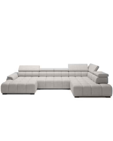 Narożnik Alvin XL, elektrycznie wysuwane siedzisko, przestawne oparcie, regulowane zagłówki,  Wersal