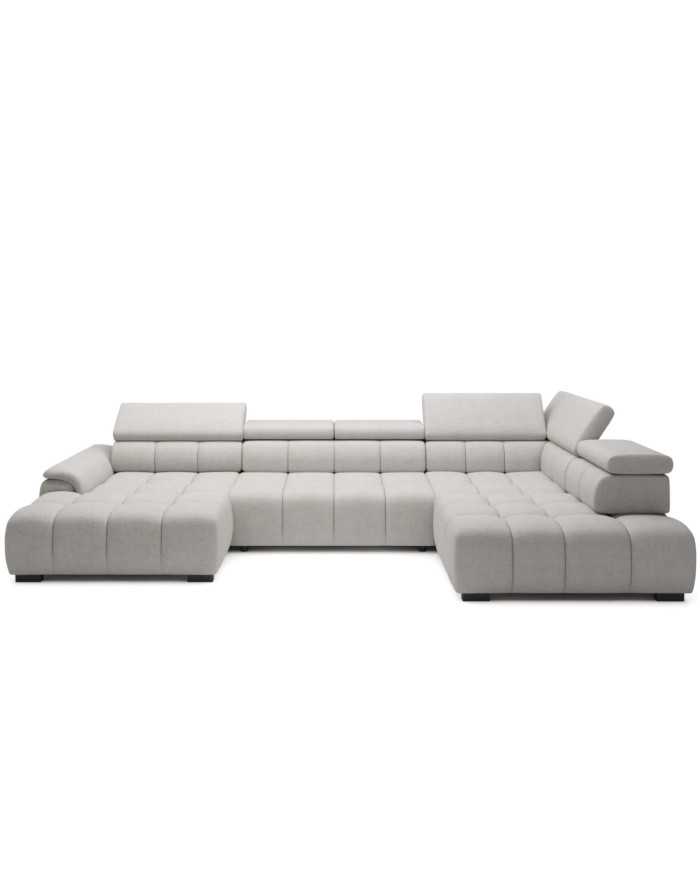 Narożnik Alvin XL, elektrycznie wysuwane siedzisko, przestawne oparcie, regulowane zagłówki,  Wersal