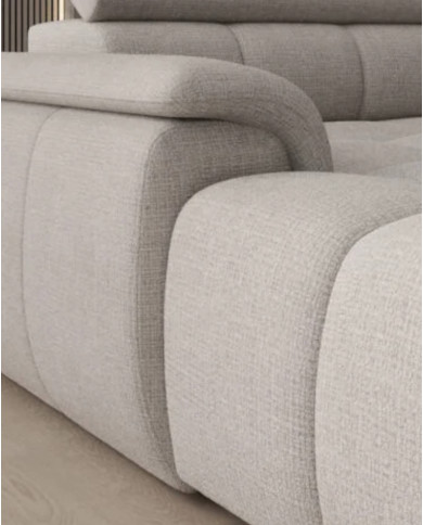 Narożnik Alvin XL, elektrycznie wysuwane siedzisko, przestawne oparcie, regulowane zagłówki,  Wersal