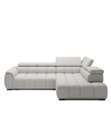 Narożnik Alvin L, elektrycznie wysuwane siedzisko, przestawne oparcie, regulowane zagłówki, Wersal