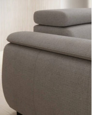 Narożnik Alvin L, elektrycznie wysuwane siedzisko, przestawne oparcie, regulowane zagłówki, Wersal