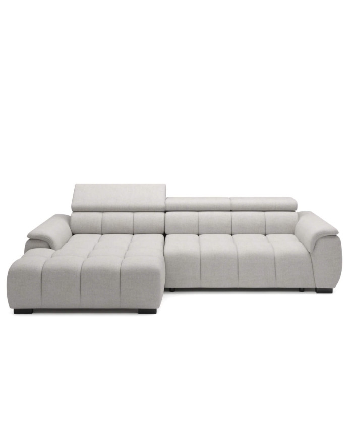 Narożnik Alvin S, elektrycznie wysuwane siedzisko, regulowane zagłówki, Wersal