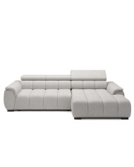 Narożnik Alvin S, elektrycznie wysuwane siedzisko, regulowane zagłówki, Wersal