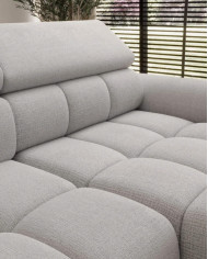 Narożnik Alvin S, elektrycznie wysuwane siedzisko, regulowane zagłówki, Wersal