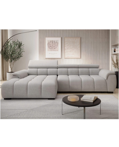 Narożnik Alvin S, elektrycznie wysuwane siedzisko, regulowane zagłówki, Wersal