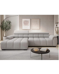 Narożnik Alvin S, elektrycznie wysuwane siedzisko, regulowane zagłówki, Wersal